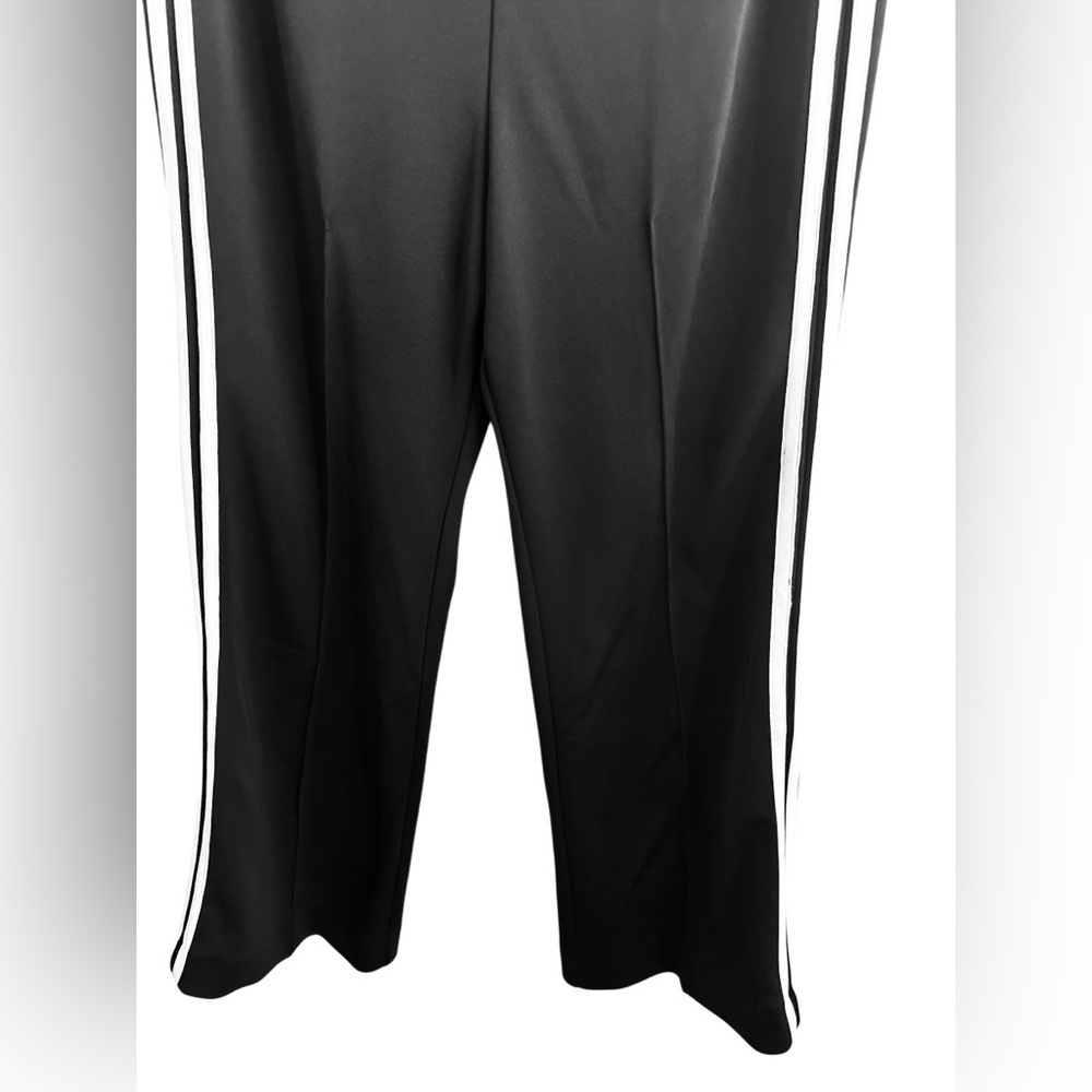 Maeve Track Pants Size XL Tall Black White Stripe Cropped Stretch Waist New - Picture 6 of 15